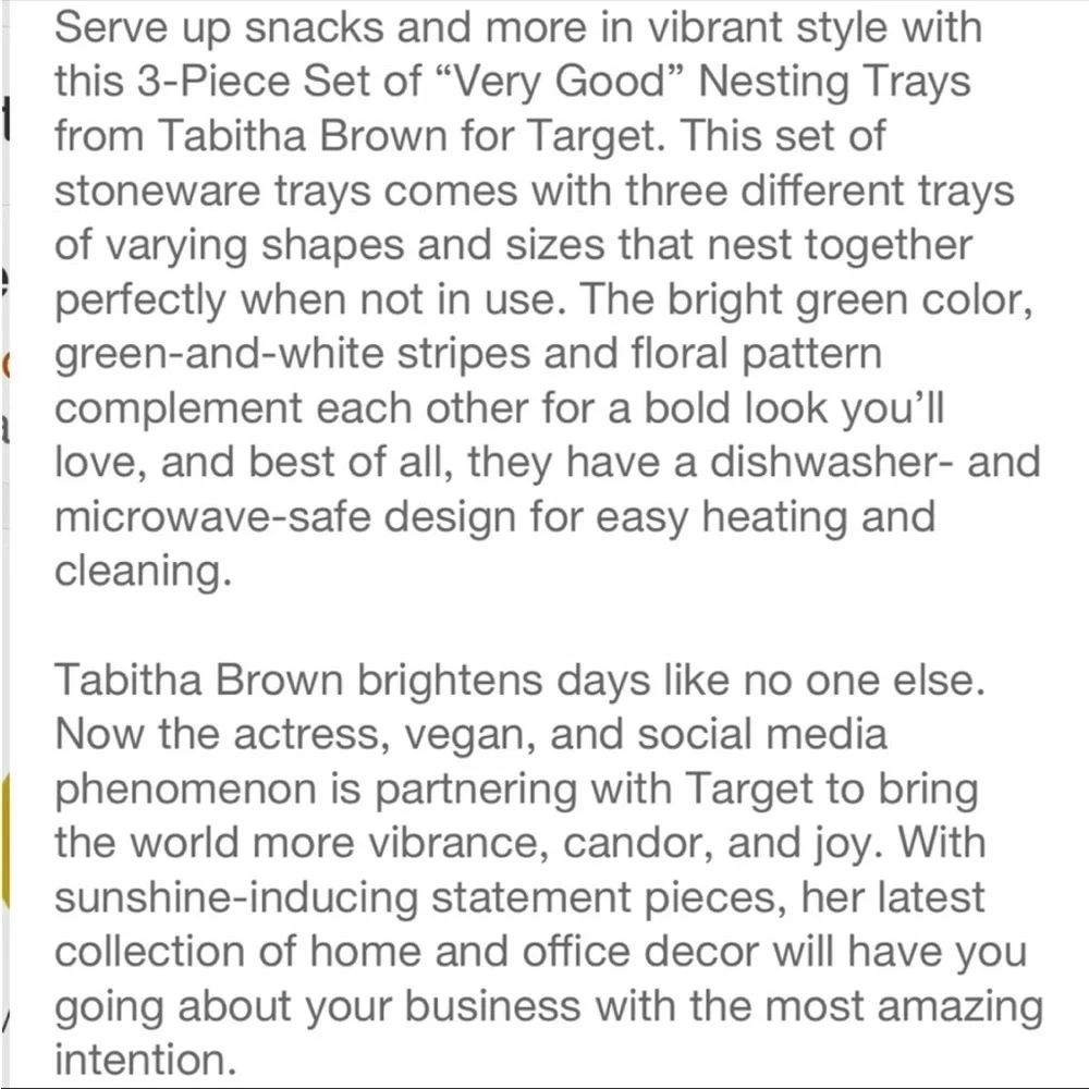 Tabitha Brown Nesting Trays